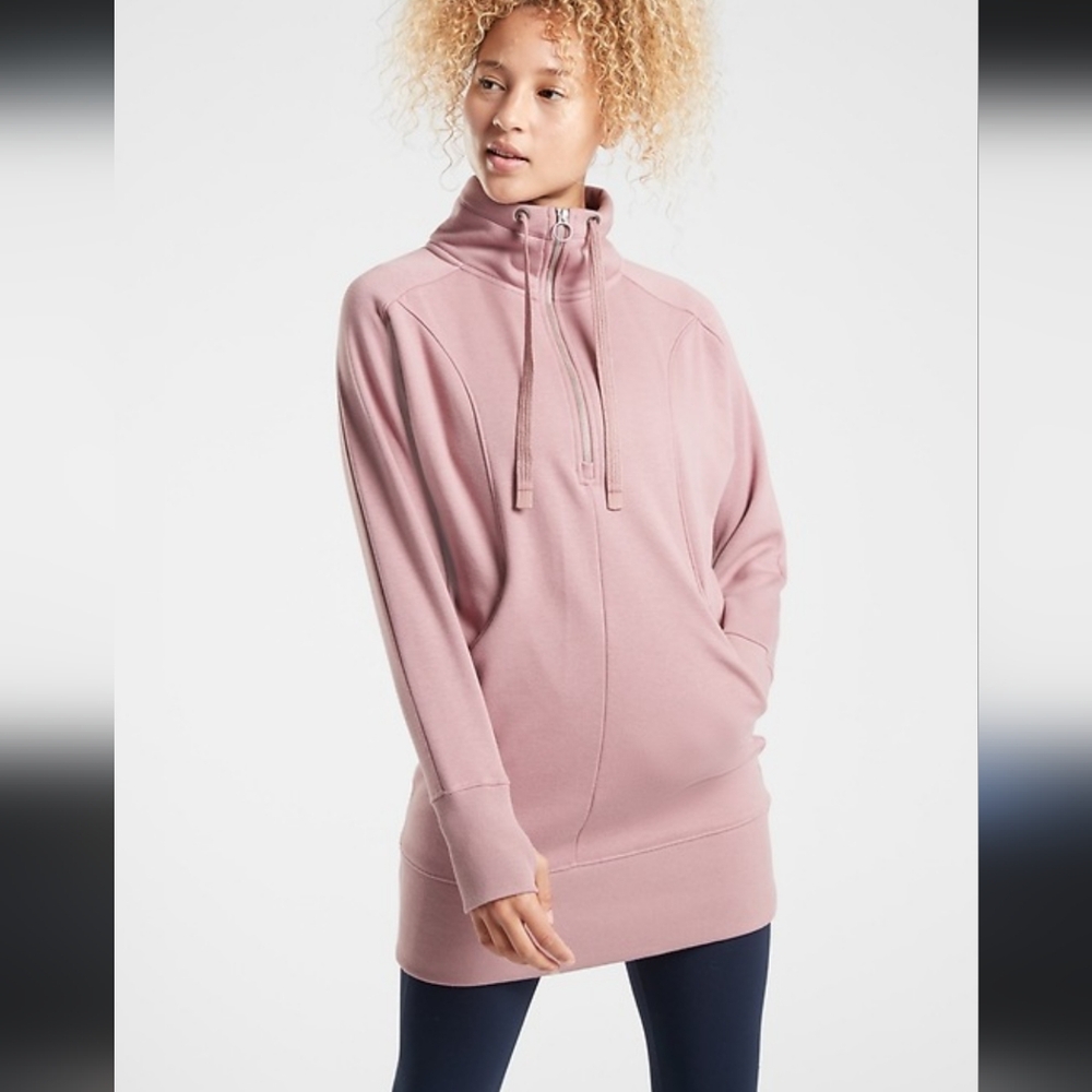 ATHLETA Cozy Karma Quarter Zip Dress